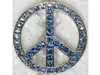 12pcs/lot Wholesale Crystal Rhinestone Peace Sign Mark Pin Brooch fashion Brooches jewelry gift C518