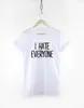 Odio tutti Funny TShirt T Shirt con detti Tumblr T Shirt per adolescenti Teenage Girl Clothes Regali Graphic Tee Women T-Shirts