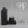 30 ml portable voyage transparent bouteille en verre bouteilles vides rechargeable parfum atomiseur vaporisateur noir clair