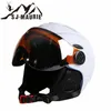 Capacetado de segurança esportiva Patins Homens homens capacete de escalada esportiva ao ar livre com capacete de skate de snowboard de engrenagem de neve visor