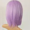 Parrucca piena del Anime del partito del costume di Cosplay dei capelli lisci viola chiaro corti delle donne calde SPEDIZIONE GRATUITA Vendita a buon mercato Cosplay del partito di ballo