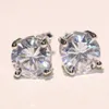 Choucong romantyczne biżuteria kolczyki na ślub Elegancki 925 Srebrny kolor 5a Cubic Cyrronia Stone CZ Diamond Earring G5758328