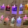 Umlight1688 LED String Lights Novy Fairy Lamp Starry Battery Card Foto Clip Luminaria Festival Kerst Bruiloft decoratie