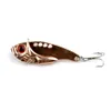 Hengjia Vib Metal Blade Fishing Lures Bait 30st ny design 5.5cm 11g 8 # krokar (vib009) Bionisk sked metall locks bete