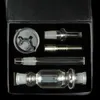 Nector Collectors Kit Dab Straw Mini Main Pipes Pipe à eau avec Titanium Nail Glass Nector Collector Set 14mm 19mm Joint NC01
