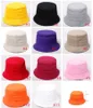 Solid color Beanie Caps Outdoor hat Children grid Bucket Hat Casual Flower Sun Printed Basin Canvas Topee kids fisherman Baby caps M979