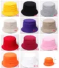 Gorro de cor sólida Chapéu ao ar livre Crianças grade Chapéu de balde Casual Flor Sol Estampado Bacia Lona Topee crianças pescador Bonés de bebê M979