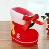 Christmas Gift Bag Elf Spirit Candy Boot Shoes Stocking Holders XMAS Party Decoration drawstring Filler Bags Pen Holder holiday favor SN1428