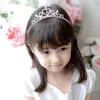 Princesa corona adornos para el cabello metal cristal diademas niño Tiaras Hairbands niñas accesorios para el cabello de alta calidad banda de pelo regalo de Navidad