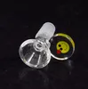 Glimlach gezicht groothandel 14mm 18mm mannelijke glazen kommen rokende kom accessoires tabak olie dab rigs waterpijpen