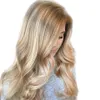 30inches Long Blonde brazilian full lace front wigwith Baby Hair Synthetic Ombre Blonde Lace Front Wigs For Women Heat Resistant Cosplay Wig