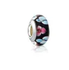 Top Quality925 Sterling Silver Murano perle di vetro murano CherryFlower su bianco Fit europeo Pandora Charms Bracciale Collana Gioielli fai da te