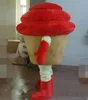 High quality hot the head a red ice cream mascot costume for adult to wear