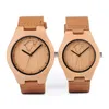 BOBO BIRD Couple Handmade wooden Quartz Movement Watches Fashion Women Top Brand Design Clock for Men with Battery301s