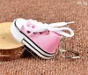 Wholesale 7 Color 3D Sneaker Keychain Novelty Canvas Shoes Key Ring Shoes Key Chain Holder Handbag Pendant Favors Direct Selling