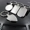 Metall Blank Tag Schlüsselanhänger Kreativer Auto-Schlüsselanhänger Personalisierter Edelstahl-Schlüsselanhänger Geschäftswerbung für Werbezwecke