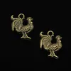 68 pièces breloques en alliage de Zinc Antique Bronze plaqué coq breloques pour la fabrication de bijoux bricolage pendentifs faits à la main 22 18mm2577