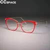 Lady Sexy Cat Eye Glasses ramar kvinnor Retro Big Glasses Alloy CCSpace Brand Designer Optical Adentor Glasögon 453692723386