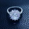 Damen Mode Diana Royal Ring 3ct Diamonique Cz Weißgold gefüllt Engagement Ehering Ring für Frauen Größe 6/7