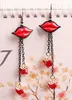 Boucles d'oreilles pour femmes, accessoires de mode coréenne, bijoux, lèvres rouges, paillettes de cristal, mode classique, élégance exquise, nouvelle collection