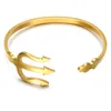 HIP Charm 4 Typies Trident Armbanden Bangle Goud Kleur Rvs Open Manchet Armbanden voor Mannen Sieraden Y18919084573559