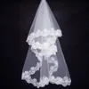 Cheap Wedding veil Soft tulle with Applique Edge 1 5 1 8m White ivory Bridal veils Wedding Accessories voiles de mariage327b