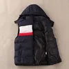 Winter Mens Down 따뜻한 후드 브랜드 Vset Chaleco Hombre 다크 블루/블랙 민소매 자켓 Gilet Homme 양복 조끼 Colete Masculino