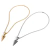 Hip Hop Smycken Rock Alloy Arrow Pretty Pendant Halsband Lång Kedja Silver Guldpläterad Mode Män Smycken Guld Kedjor för Herr Halsband