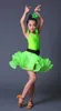 Meninas Azul Vermelho Vermelho Profissional Latin Dancing Dress Kids Ballroom Salsa Dança Desgaste Outfits Partido Infantil Festa Stage Wear Trajes