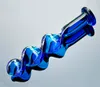 38mm blue screw pyrex glass anal dildo butt plug crystal fake penis artificial dick adult sex toy for women men gay masturbation Y18110504