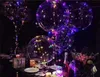 50 PCS Não Enrugamento Claro Bobo Balão Com 3 M Levou Fio De Tira Luminosa Led Balões decoração de casamento Brinquedo da festa de aniversário c223