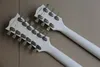 Hela ny ankomst Cibson Double Necks 1275 Electric Guitar Left Handed In White 1109273498447