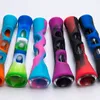 Tubo Mini 3.3Inch Silicone Mão Tubulação Com Vidro Assorted Cor tubulações de água silicone fumar erva Ferramenta de filtro de cigarro de tabaco Dab Rigs