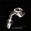 Quartz banger 4mm thick domeless 100% real crystal quartz nail for bong 90 degrees 18mm 14mm male female wax 45 degree smoking Accessories