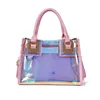 Przezroczyste hologram torebki damskie 2018 Nowy mody laserowy torebka crossbody Pvc Kobieta wielka dziewczyna clear torebki bolso MUJER1285L