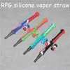 5 pz Bazooka Silicone Nettare Mini Tubi di Acqua con GR2 Chiodo di Titanio 10mm Concentrato Dab Straw Silicon Oil Rigs