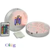 LED Base de luz sob tabela Centerpieces vaso luz RGB com emote Controle para vidro Hookah Shisha tubo de água de casamento decoração lâmpadas de decoração