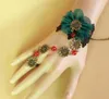 free new A vintage gothic lace bracelet with a malachite green chiffon crystal bracelet with an elegant classic