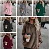 6 kleuren effen kleur sherpa trui dikke hoodies streetwear dames casual rits kraag sherpa hoodies trui sweatshirts CCA10391 6 stuks