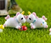 20pcs Resin Lovely Unicorn Miniatures Landscape Accessories For Home Garden Cake Decoration Scrapbooking Craft Diy
