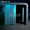 Unique Designd White Outside Black Inside Inflatable Photo Booth Props/Backdop Photo Wall With Led Lighting For Rental Advertising/Wedding