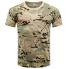 2018最新の男性夏の戦術的な軍事戦闘半袖シャツ通気性のある迅速な乾燥迷彩Tシャツスポーツシャツ