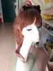 Gloss White Femes Mannequins Head Long Col Modèle Discotrapeur de cheveux pour Wig Chapeau Écharpe sans maquillage