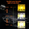 Pampsee 2szt Car Tricolor 3Color LED Reflektor Z5 H1 H4 H7 H11 100 W 5800LM Flip Chips 3000K 4300K ​​6000K Switchback LED Cums