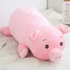 Kawaii Pembe Piggy Peluş Oyuncak Büyük Dolgulu Yumuşak Hayvan Domuz Bebek Eşlik Uyku Yastığı Hediyeleri Çocuklar İçin 35inch 90cm DY50253286298