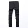 Whole-Swag Mens Designer Brand Black Jeans Skinny Ripped Destroyed Stretch Slim Fit Hop Hop Pants With Holes For Men JS34253q