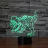 Abstractive 3D Optical Illusion Abstract Dinosaur Colorful Lighting Effect Touch Switch USB Powered Decoration Night Light DES338341