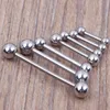 Hele Tong Barbell Ring Roestvrij Staal 70 Stuks Lot Mix 7 Maten Body Piercing Sieraden Tong Ring8364228