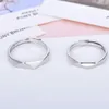 925 Sterling Silver Women Engagement Ring Men Wedding Band Couple Rings Open Adjustable Ring5129822