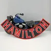 Red Devils HAMILTON Rocker-Stickerei-Aufnäher zum Aufbügeln auf Kleidung für Fahrerjacke, Weste, individuelles Design73543782321896